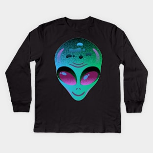 Alien face Kids Long Sleeve T-Shirt